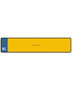 Kentekenplaat lang geel luxe letters (europlaat) 