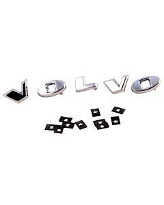Letterset VOLVO zilver Amazon+P1800 origineel +clips