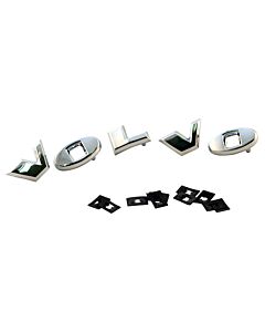 Letterset zilver PV 444 PV544+Duett inclusief klemmen orig Volvo