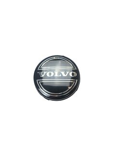 Naaf dop Volvo velg 64mm zwart/zilver 850+V70 div modellen (30666913)