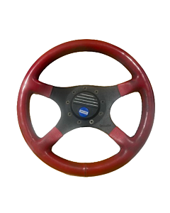 stuurwiel, steering wheel, sportstuur, rood, red, leer, lether, gebruikt, used, 740 940, met naaf