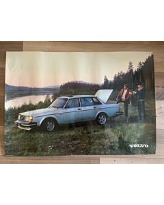 Poster Volvo 244 GT, Reproductie Origineel, B1 Formaat 70 x 100 cm