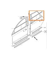 Schraaplijst portierruit V50 S40 links achter (31253002)