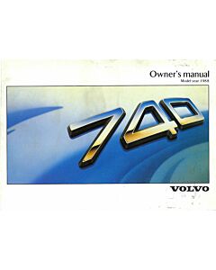 Volvo 740 1988 English Manual