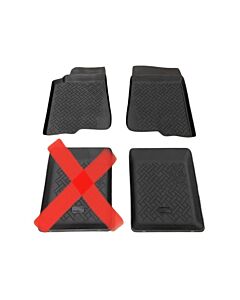 Volvo Plastic Mat Set 240+260 Black Set of 3 (Missing 1x Rear Mat) Snow Mud Mats Volvo Part No. 750751580