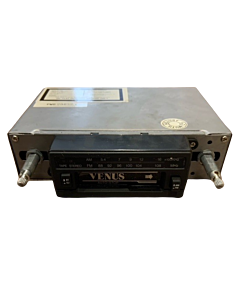 Experience the nostalgia of the golden era of music with the Venus Universal Stereo Car Radio. This classic device features an auto-stop cassette player, letting you enjoy your favorite tapes on the go. With a built-in AM/FM radio, you can tune into your 