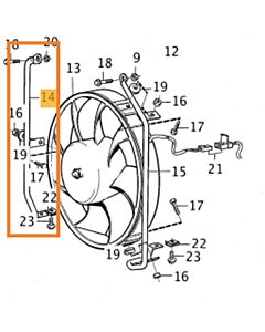 Steun rechts electrische fan koelventilator 740 760 780 