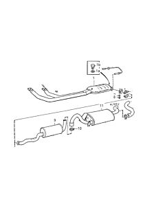 Uitlaatset 960  B6304 960 (91-94)  (geen multilink) deel na de katalysator