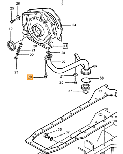 Seal Gasket Dipstick 5 Cylinder for Volvo S60 (-2009), S80 (-2006), V70 P26, XC70 (2001-2007)