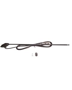 Antenne chroom raam/zijstijl 3 delen telescoop 46-126cm kabel 120cm