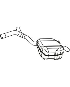 Einddemper links achterste demper 2WD Volvo V70  2008+ S80 2006+