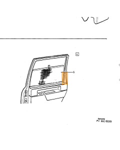 Binnenspiegel met Handmatige Dipswitch Volvo 850 - S70 - V70 - XC70 - C70 Coup� (niet cabrio)