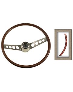 Stuurwiel hout P1800 incl claxon dop / helaas niet meer leverbaar Volvo onderdeel