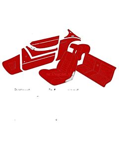 Bekleding P1800 armsteun rood niet meer leveraar alleen zwart per paar