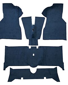 Mattenset 140 1973 1974  bedekt gehele bodem 5 delen 1973 1974 BLAUW