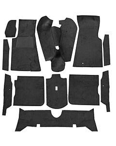 Mattenset 164  vloerbedekking carpet textiel zwart 10 delen ch -50.000
