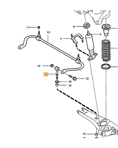 Stabilisator End-Link AWD Achterzijde  AWD 850 v70 c70 s70  xc70  stabilisatie achteras