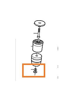 stootrubber achteras 850 S70 V70 C70 montageclip 