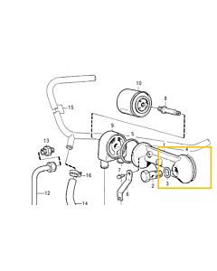 O-ring adapter oliefilter Oliekoeler Volvo 740 - 760 - 940 - 960 - S40 - V40 - S90 - V90