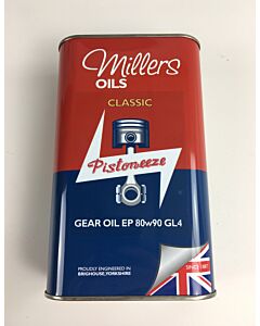 Millers olie EP 80W90 GL4 gear oil (versnellingsbak en stuurhuis olie) liter 0.9ltr M40