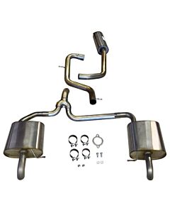 RVS uitlaat V70III 2.5T 2.5 fT vanaf kat. en back. Excl. rubbersh.