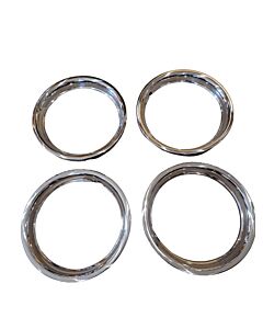 Volvo Wheel trim ring set 14 inch stainless steel high gloss polished Volvo part no 71414