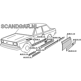Volvo Sheet metal 140+164+240 inner sill left 1201960 Volvo part  